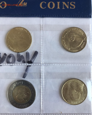 Набор монет Ватикана 500, 200, 20 лир UNC до 22.00 МСК 20.11 - CBE26B4A-4E30-4662-8A7B-D7E2F6F97F15