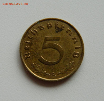 Германия 5 рейхспфеннигов 1938 год "А". до 21.11.19 - DSCN9983.JPG