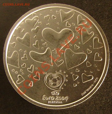 Португалия, 2003, 8 евро, Ag, футбол, "сердце" - Португалия 2003 8 е сердечки 1