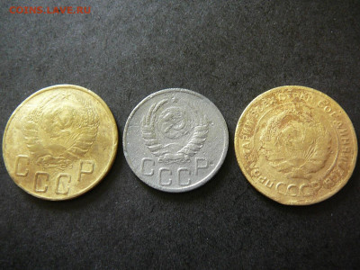 Три монеты раннего СССР 5 копеек 1928,1941 и 20 коп 1936 - P1100516.JPG