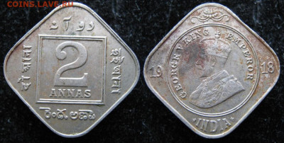 Брит Индия 2 анна 1918 до 26-11-19 в 22:00 - 5 40 Брит Индия 2 анна 1918   056