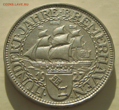 Бремерхафен 5 марок 1927 - реверс