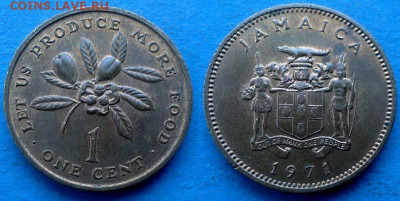 Ямайка - 1 цент 1971 года (ФАО) до 25.11 - Ямайка 1 цент, 1971