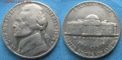 США 5 центов 1959-2002 г. - 22.40. -США 5 центов 1974 D   170-к57-10445