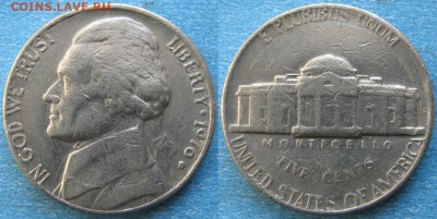 США 5 центов 1959-2002 г. - 22.43. -США 5 центов 1976 D   170-к57-10487