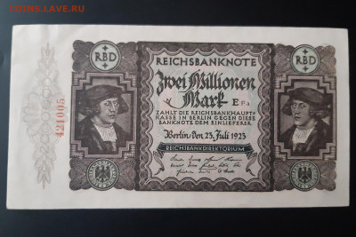 Германия 2000000 марок 1923 г. aUNC до 22.11.2019 22:00 - 20191120_111046
