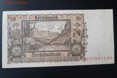 Германия 20 марок 1939 г. aUNC+ до 22.11.2019 22:00 - 20191120_112747