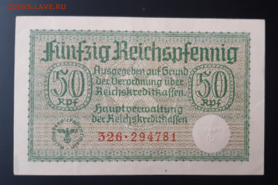 Германия Оккупация 50 рейхспфеннигов 1939 - 1945 aUNC - 20191120_112901