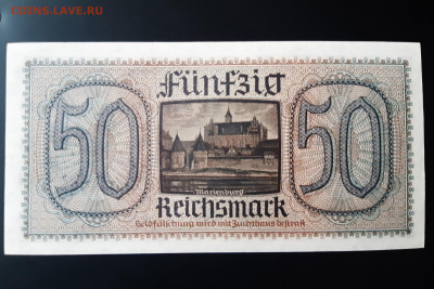 Германия Оккупация 50 рейхсмарок 1939 - 1945 aUNC - 20191120_113214