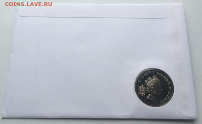 КПД Гернси 2 фунта 1994 50 лет высадка в Нормандии конверт - kpd_gernsi_2_funta_1994_50_let_vysadka_v_normandii_konvert_marki_krona_shajba1