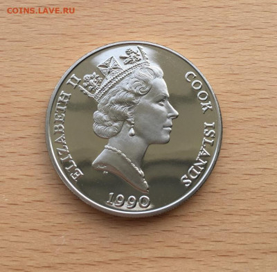 КПД Острова Кука 5$ долларов 1990 Носорог Шайба Крона - kpd_krona_shajba_ostrova_kuka_5_dollarov_1990_nosorog_vymirajushchie_vidy_fauna_zhivotnye_buklet_konvert1