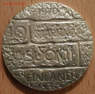 Финляндия 10 марок 1970 Юхо Паасикиви - Финляндия 10 марок 1970 Пасикиви аверс