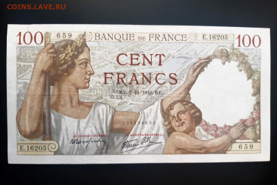 Франция 100 франков 1940 г. сохран до 22.11.2019 22:00 - 20191121_134200