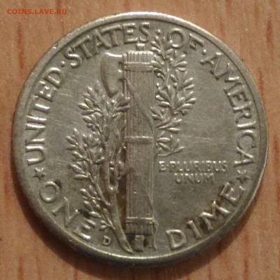 США дайм 1943 D - США дайм 1943 D аверс