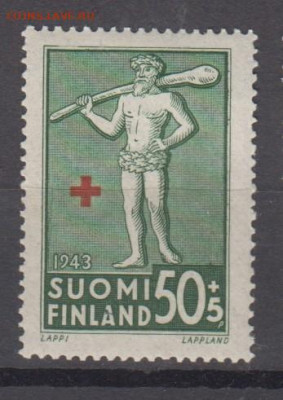 Финляндия 1943 1м** красный крест до 26 11 - 606