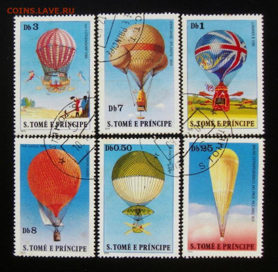 Сан-Томе и Принсипи (1979) «Воздушные шары» (6 шт.) до 26.11 - Сан-Томе и Принсипи (1979) «Воздушные шары» (марки – 6 шт.) (гашеные)