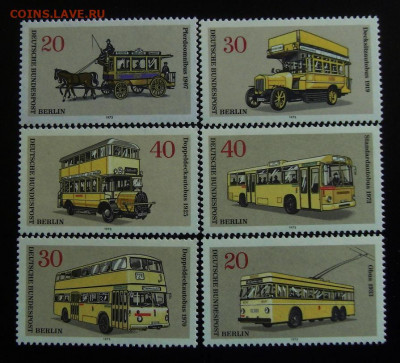 ГДР (1973) «История городского пассажирского трансп.» (6шт.) - ГДР (1973) «История городского пассажирского транспорта» (марки – 6 шт.) (чистые) (редкие)
