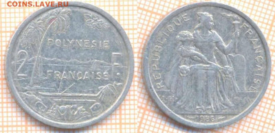 Французская Полинезия 2 франка 1986 г., до 29.11.2019 г. 22. - Французская Полинезия 2 франка 1986  8521