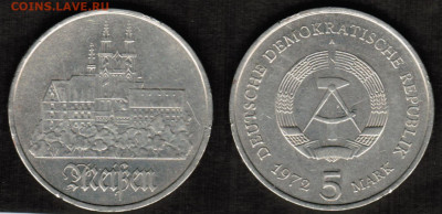 Германия - ГДР - 5 марок 1972 Город Мейсен с рубля - Мейсен