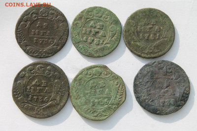Денги и полушки 1731-1750 на определение разновидностей - полушки1731и36.JPG
