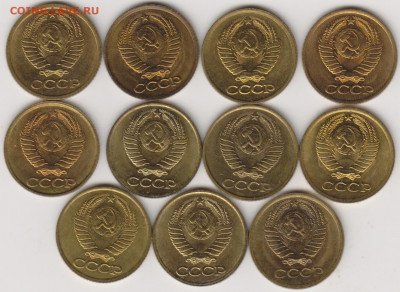 Монеты СССР  1коп-11шт,10коп-7шт - 001 (3)