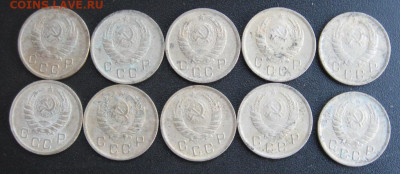 Лот 10 копеек 1940г. 10 шт.до 27.11.2019 в 21:30 МСК - lot_10_kopeek_1940_10_shtuk_iz_meshka_ne_chishchennye