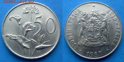 ЮАР - 50 центов 1987 года (Флора) до 30.11 - ЮАР 50 центов, 1987