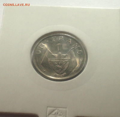 1 франк 1965г. Руанда , UNC , до 01.12.19г. - руанда 1965-1