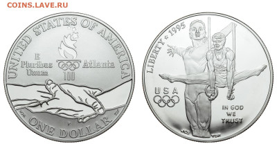 США. 1 доллар 1995 г. Proof. Гимнастика. До 27.11.19. - DSH_5190.JPG