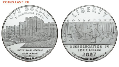 США. 1 доллар 2007 г. Proof. Десегрегация. До 27.11.19. - DSH_5211.JPG