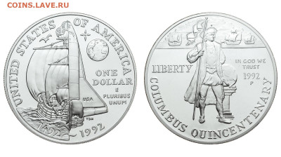 США. 1 доллар 1992 г. Proof. Колумб. До 27.11.19. - DSH_5215.JPG
