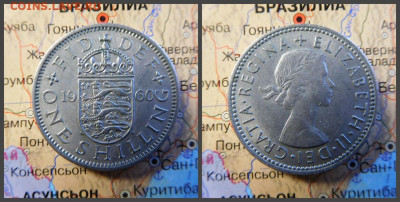 Великобритания 1 шиллинг, 1960 - 10