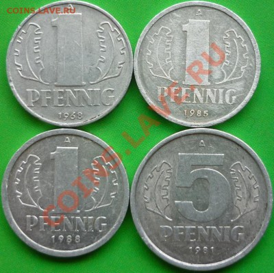 1 пфениг 68,85,88 гг. и 5 пфениг 81 г. - P1050237.JPG