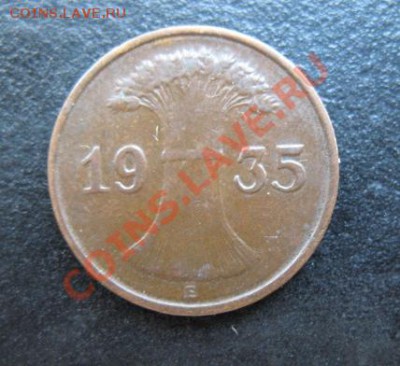 Третий рейх, 1935 г, 1 пф, до 09.08 в 21-00 мск - 1935 1пф