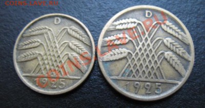 1925 г, Германия, 5+10 пф, до 09.08 в 21-00 мск - 1925 5+10
