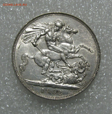 Британия. Эдуард VII. 1 КРОНА 1902 года. AUNC. До 28.11.2019 - 1902 (4).JPG