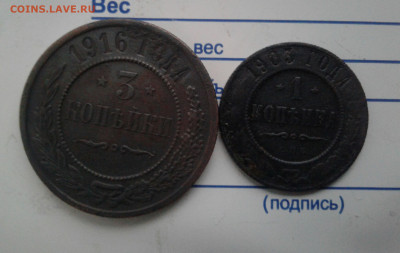 3 копейки 1916, 1 копейка 1903. До 3.12.19  22:00 - image