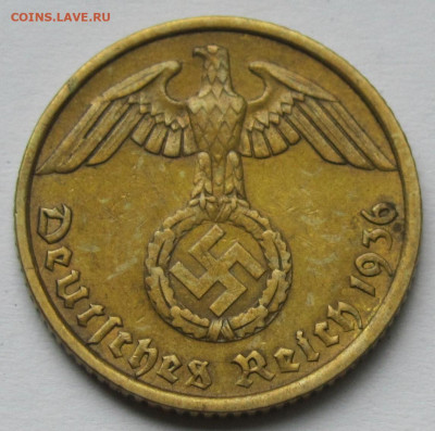 10 рейхспфеннигов 1936 A на оценку - 10 19361