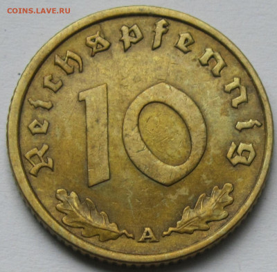 10 рейхспфеннигов 1936 A на оценку - 10 1936