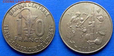 Западная Африка - 10 франков 2015 года до 3.12 - Западная Африка 10 франков, 2015