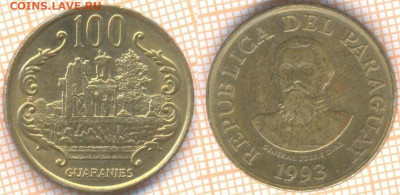 Парагвай 100 гуарани 1993 г. , до 3.12.2019 г. 22.00 по Моск - Парагвай 100 гуарани 1993 7456