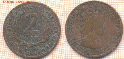 Восточные Карибы 2 цента 1955 г., до 3.12.2019 г. 22.00 по М - Восточные Карибы 2 цента 1955 7458