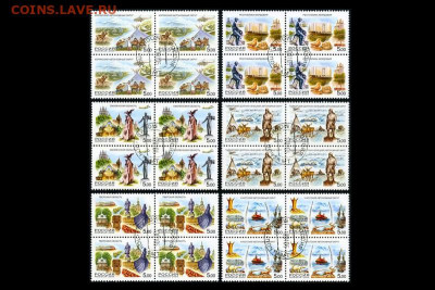 ФИКС - Россия 2003-2005. Регионы. Серии, квартблоки, гашёные - 992-997 КБ сто