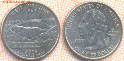 США 25 центов 2005 г., до 4.12.2019 г. 22.00 по Москве - США 25 центов 2005 7485