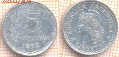 Аргентина 5 сентаво 1972 г., до 4.12.2019 г. 22.00 по Москве - Аргентина 5 сентаво 1972 7490