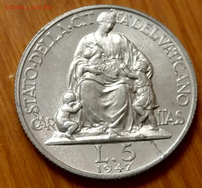 Ватикан 5 лир 1947 до 22-00 03.12 - IMAG4603~2
