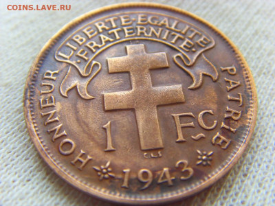 Французский Мадагаскар 1 франк 1943 Петух_2 до 06.12.19 г. - SDC14724.JPG