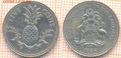Багамы 5 центов 1984 г., до 5.12.2019 г. 22.00 по Москве - Багамы 5 центов 1984  7495