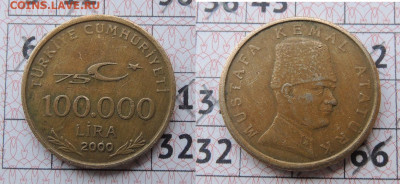 Турция 100 000 лир 2000г. до 7.12 - Турция 100 000