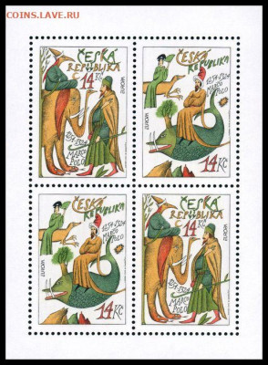 Чехия 1994. Mi 036-037. EUROPA: Открытия и изобретения. Марко Поло - 250 рублей. - 36-37 МЛ
